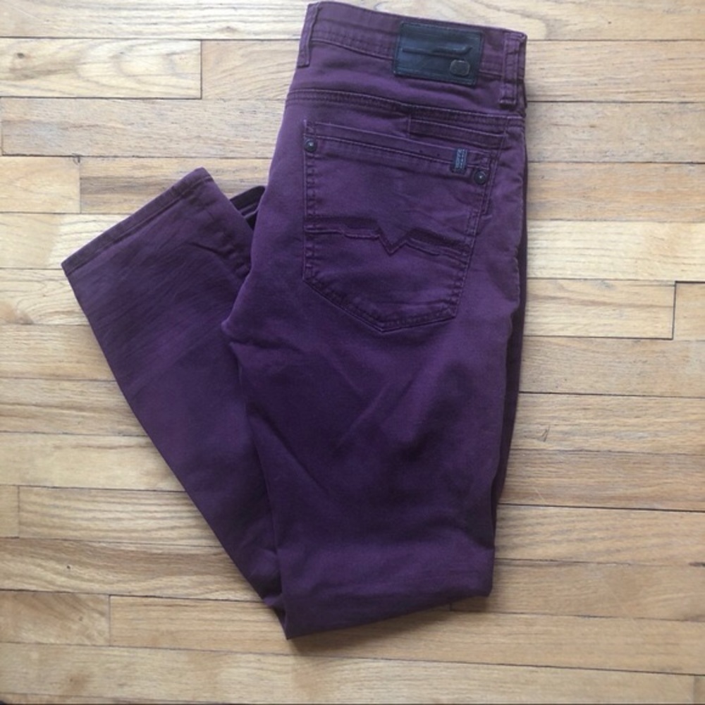 Buffalo David Bitton Slim Straight Jeans Men’s 33x32 | Purple Denim | Excellent